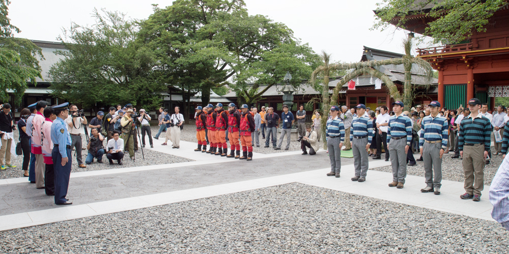 山岳救助隊出発式